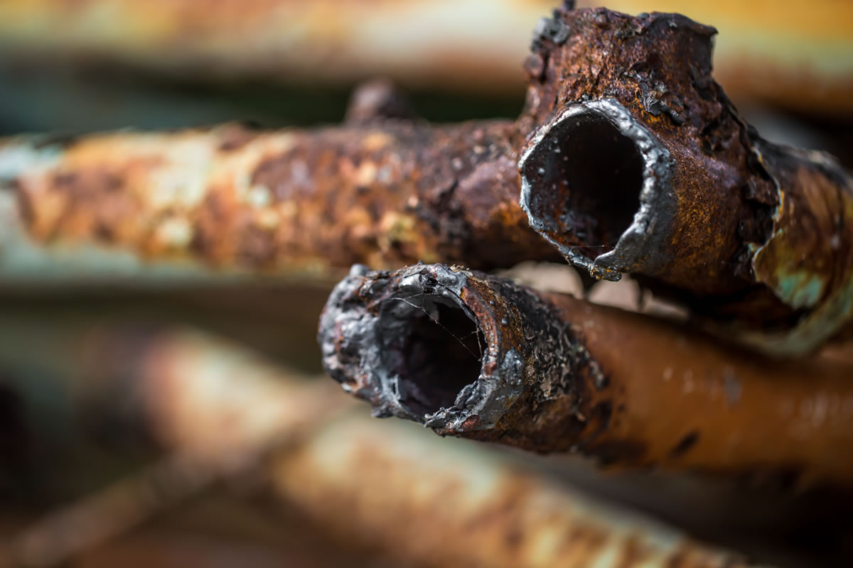 Extensive corrosion to closed water system pipework Extensive corrosion to closed water system pipework